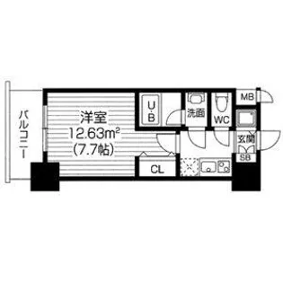S-RESIDENCE福島Luxe【1509号室】の間取り