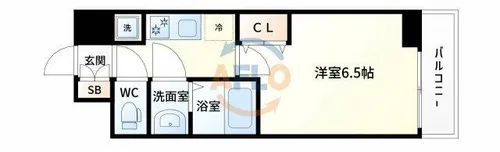 プレサンスOSAKA西中島リエゾン【10階】の間取り