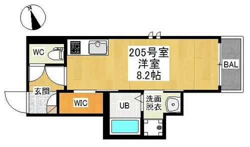 Grandtic Lana【2階】の間取り