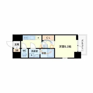 エスリードレジデンス大阪グランノースⅠ【6階】の間取り