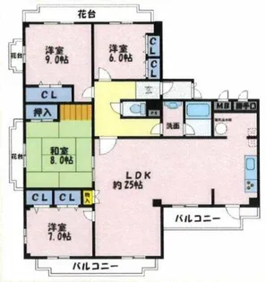 ヒルズコート刀根山【2階】の間取り