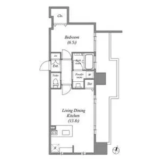 ファーストレジデンス栄【7階】の間取り