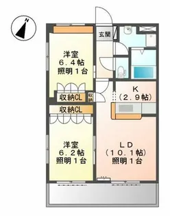 クラーヴィア【1階】の間取り