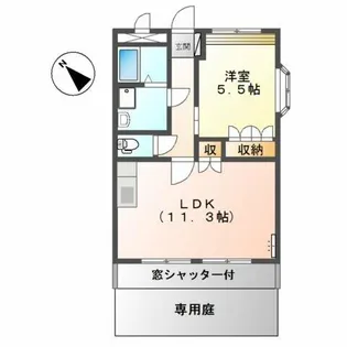 ロイヤルガーデンKⅡ【1階】の間取り