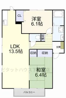 リヴ アヴェニール【A201号室】の間取り