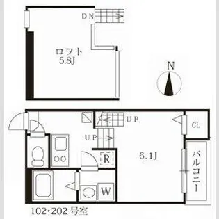 ユグドラシル高畑【2階】の間取り