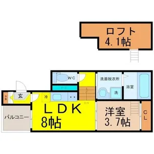 1LDKの間取り画像