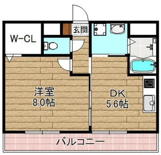 アンプルールフェールハンナハンナ【1階】の間取り