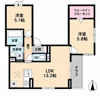 Passaro Grande北田辺(パッサログランデ)【3階】の間取り