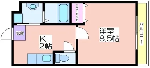 ロジュマン松和【3階】の間取り