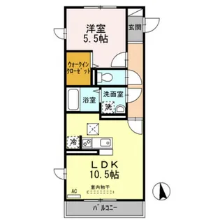 兵庫県尼崎市大庄西町1丁目【アパート】の間取り