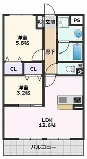 バンク【2階】の間取り