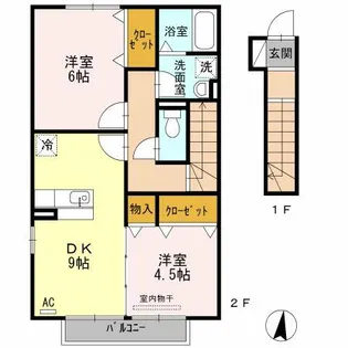 PINEどうとく【2階】の間取り