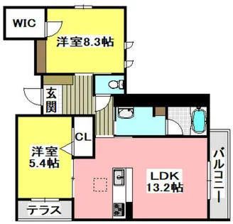 シャーメゾン ラヴィ【1階】の間取り