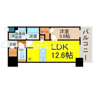 S-RESIDENCE亀島駅前blaze【5階】の間取り