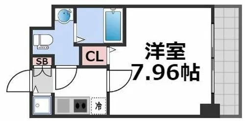 SERENiTE日本橋SUD【13階】の間取り