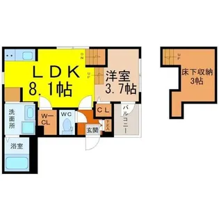 プライムパークス名駅西【1階】の間取り