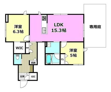 アザレアコート【1階】の間取り