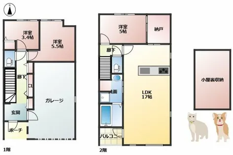 大阪府門真市小路町【一戸建】の間取り