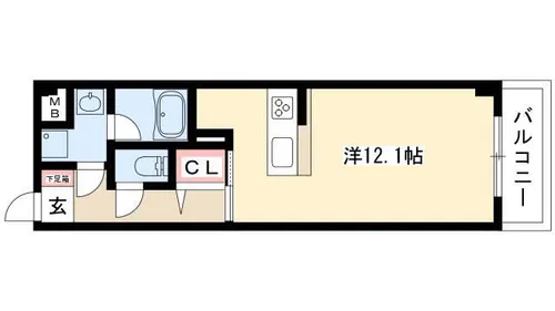 シュテルン中柳【405号室】の間取り