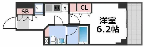 セイワパレス長堀南【3階】の間取り