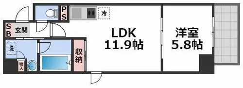 Residence Tresor Dieu【2階】の間取り
