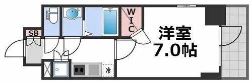 エスリード心斎橋LUXUE【5階】の間取り