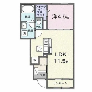 ヒカルサ豊橋東岩田 ノース【1階】の間取り
