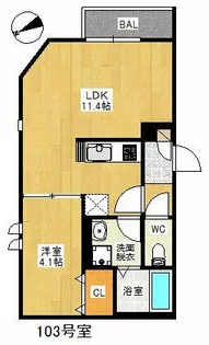 GRANDTIC 姪浜【1階】の間取り