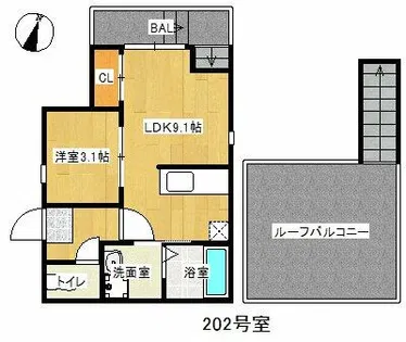 Grandtic Bloom 平尾【2階】の間取り