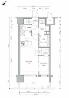 ネストピア博多Side Terrace【8階】の間取り