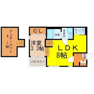 ハーモニーテラス城東町II【1階】の間取り