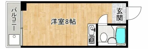 フロントリバー豊中【2階】の間取り