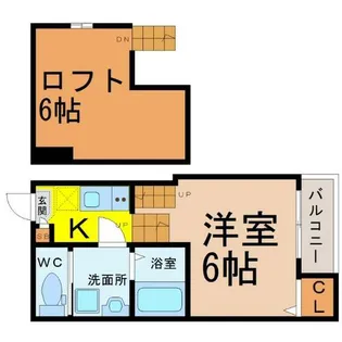 LALAFLATATSUTAKIRITOCHOU【1階】の間取り