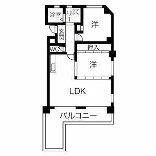 コスモハイツ【401号室】の間取り