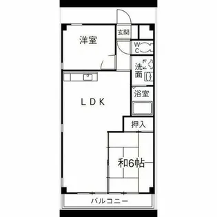 フラット香流【402号室】の間取り