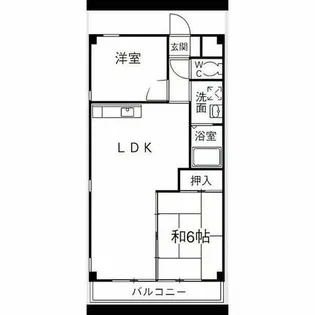 フラット香流【402号室】の間取り