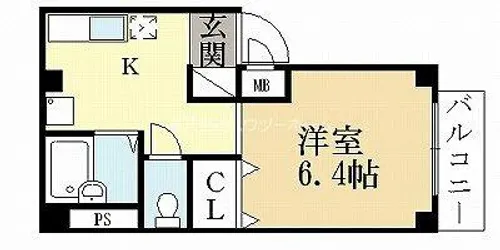 パレス小倉【301号室】の間取り