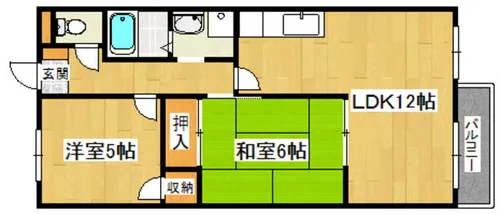 メゾンドファミール【1階】の間取り