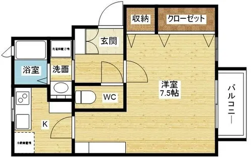 クレテ豊里【1階】の間取り