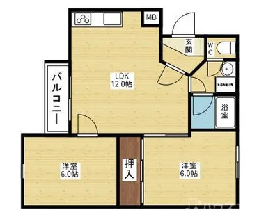 パティオ小松【3階】の間取り