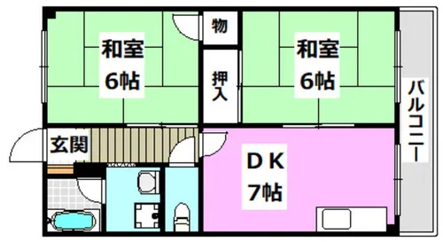 ハイツ山田南【302号室】の間取り