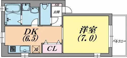 KTIレジデンス湊川Ⅱ【2階】の間取り