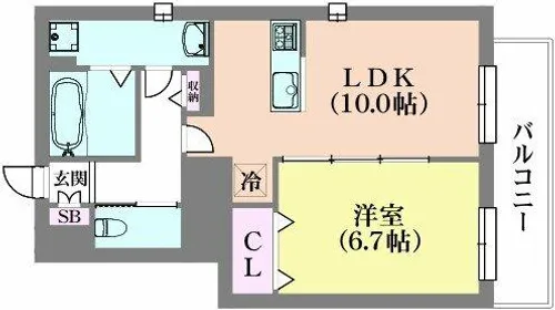 ハーバーコート神戸【1階】の間取り