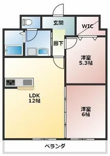 TENOHA TOYOHASHI【511号室】の間取り
