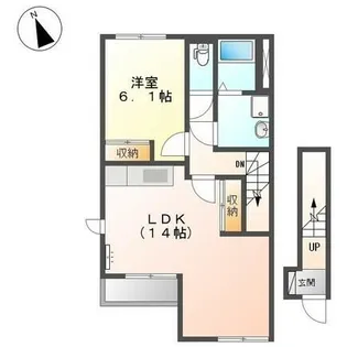 サニーヴィラ柿谷【201号室】の間取り