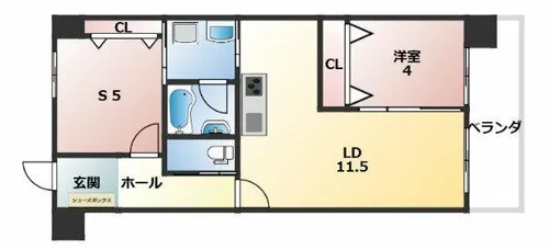 アルファステイツ明石アヴェニュー【302号室】の間取り