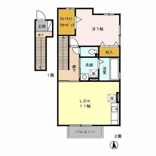 バイオ21 15-17【2階】の間取り