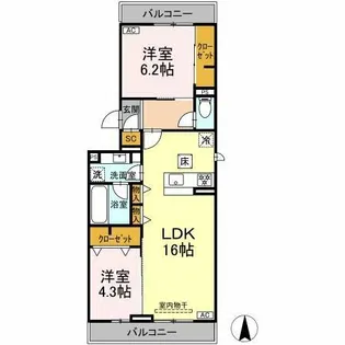 ヴェル・エリタージュ【1階】の間取り