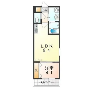ジーメゾン泉大津豊中【1階】の間取り